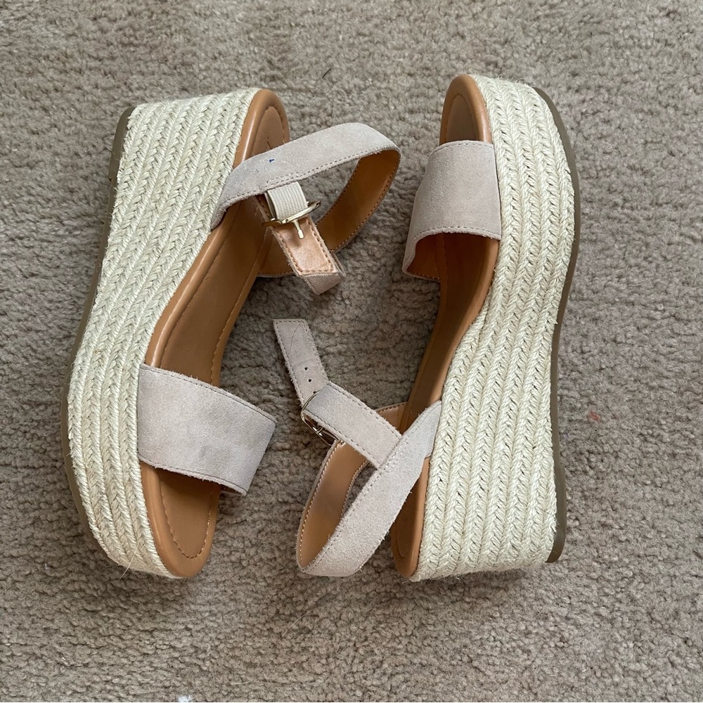 J. Crew Platform Espadrilles Size 8